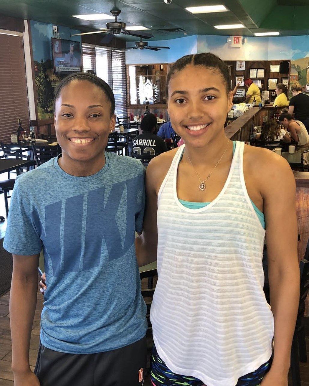 Two Game-Time Skills athletes together away from the court